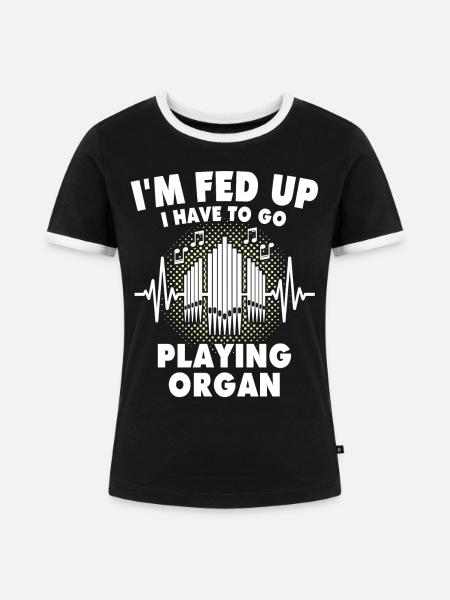 Kirchenorganist Organist - Frauen Kontrast-T-Shirt - Schwarz/Weiß
