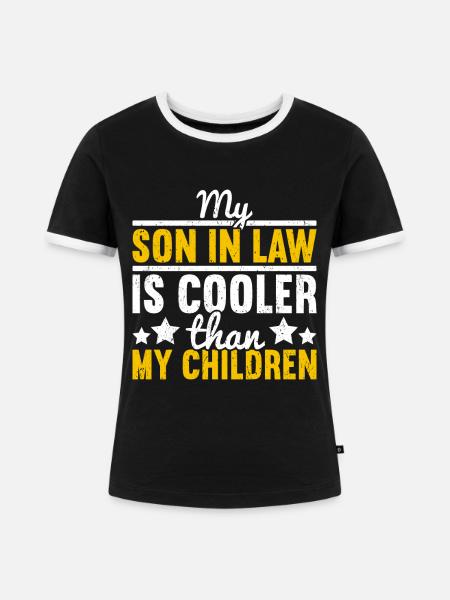Schwiegersohn - Frauen Kontrast-T-Shirt - Schwarz/Weiß