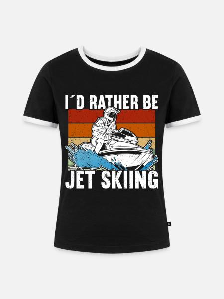 Jetski Jetski - Frauen Kontrast-T-Shirt - Schwarz/Weiß
