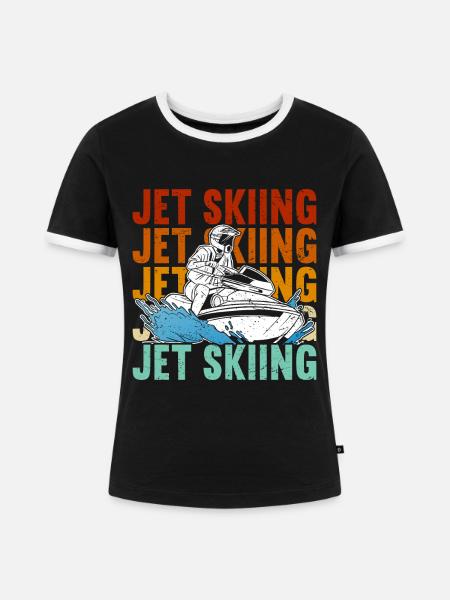 Jetski Jetski - Frauen Kontrast-T-Shirt - Schwarz/Weiß