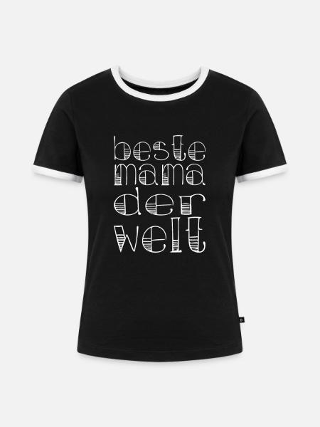 Beste Mama der Welt - Frauen Kontrast-T-Shirt - Schwarz/Weiß