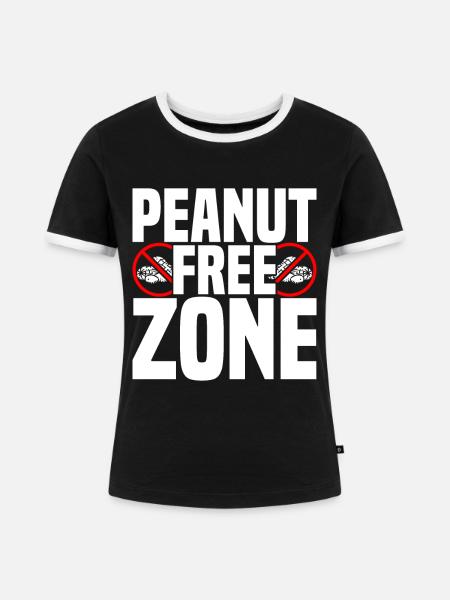 Erdnuss-Allergie Nuss-Allergie - Frauen Kontrast-T-Shirt - Schwarz/Weiß