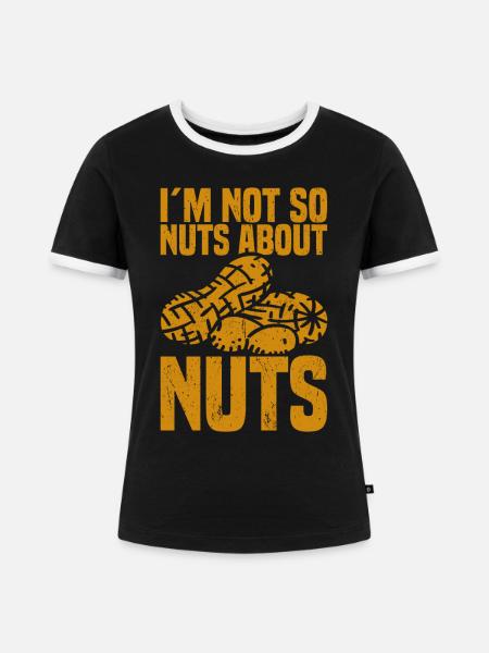 Erdnuss-Allergie Nuss-Allergie - Frauen Kontrast-T-Shirt - Schwarz/Weiß