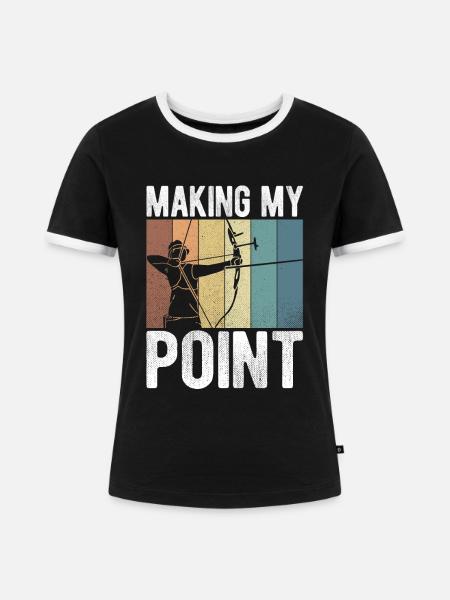 Bogenschießen Archery - Frauen Kontrast-T-Shirt - Schwarz/Weiß