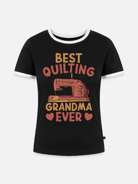 Quilten Quilter Quilt - Frauen Kontrast-T-Shirt - Schwarz/Weiß