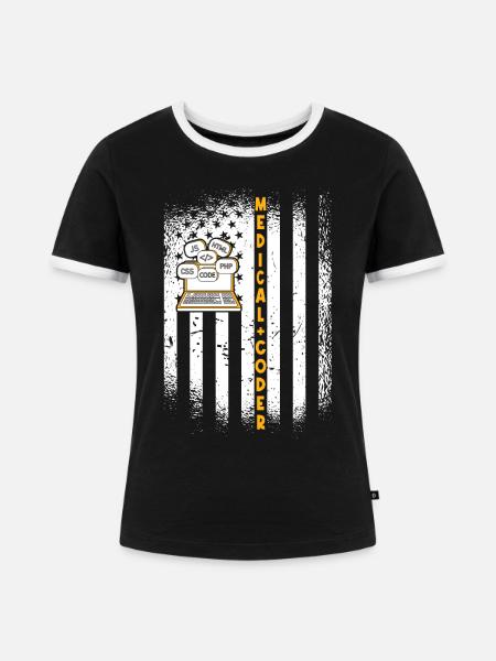 Medizinischer Assistent - Medizinischer Kodierer - Frauen Kontrast-T-Shirt - Schwarz/Weiß