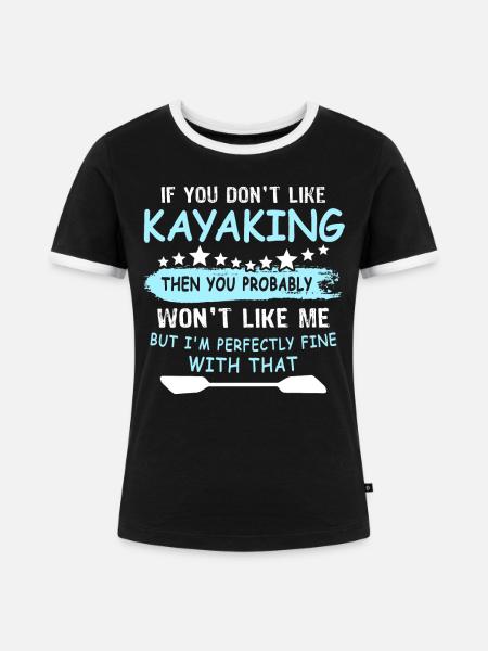 Kayaking - Frauen Kontrast-T-Shirt - Schwarz/Weiß