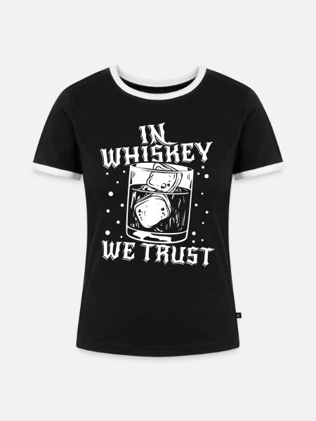 Whisky Whiskey - Frauen Kontrast-T-Shirt - Schwarz/Weiß
