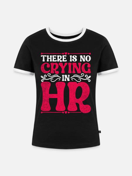 HR Manager Personalmanager - Frauen Kontrast-T-Shirt - Schwarz/Weiß