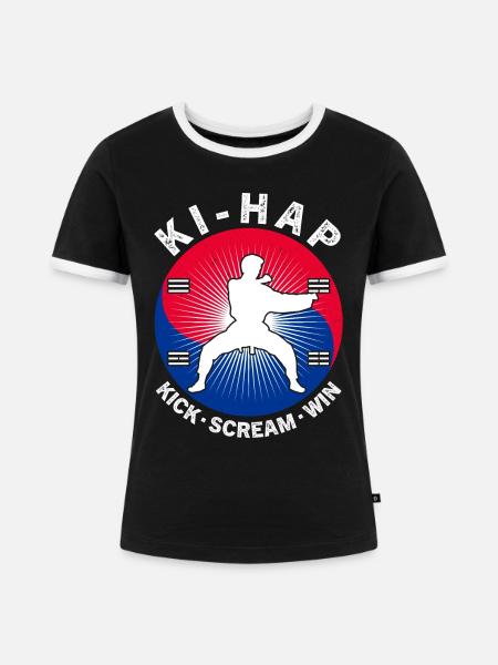 Tang Soo Do Geschenk - Frauen Kontrast-T-Shirt - Schwarz/Weiß