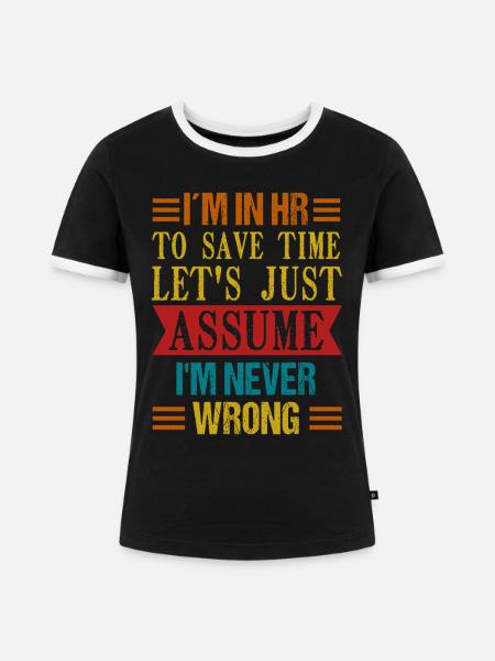 Beruf: Hr-manager Im Personalwesen - Frauen Kontrast-T-Shirt - Schwarz/Weiß