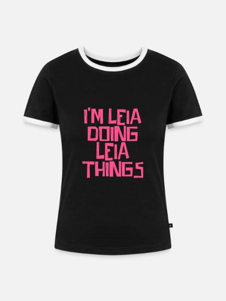 I'm Leia doing Leia things - Frauen Kontrast-T-Shirt - Schwarz/Weiß
