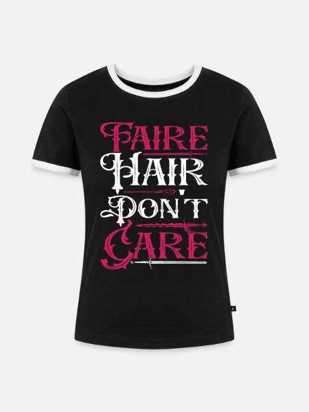 Mittelalterfest Mittelaltermarkt - Frauen Kontrast-T-Shirt - Schwarz/Weiß