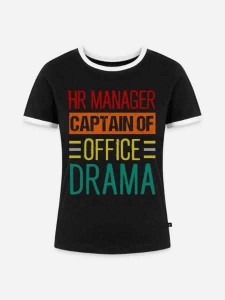 Beruf: Hr-manager Im Personalwesen - Frauen Kontrast-T-Shirt - Schwarz/Weiß