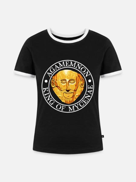 König von Mykene - Agamemnon - Frauen Kontrast-T-Shirt - Schwarz/Weiß