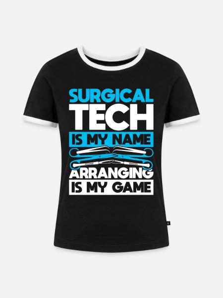 Chirurgisch Technischer Assistent - Frauen Kontrast-T-Shirt - Schwarz/Weiß