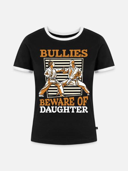 Taekwondo Taekwondo Vater - Frauen Kontrast-T-Shirt - Schwarz/Weiß