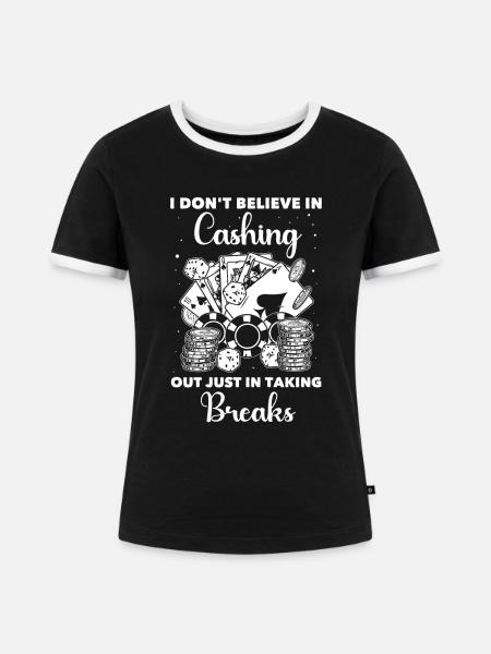 Casino - Frauen Kontrast-T-Shirt - Schwarz/Weiß