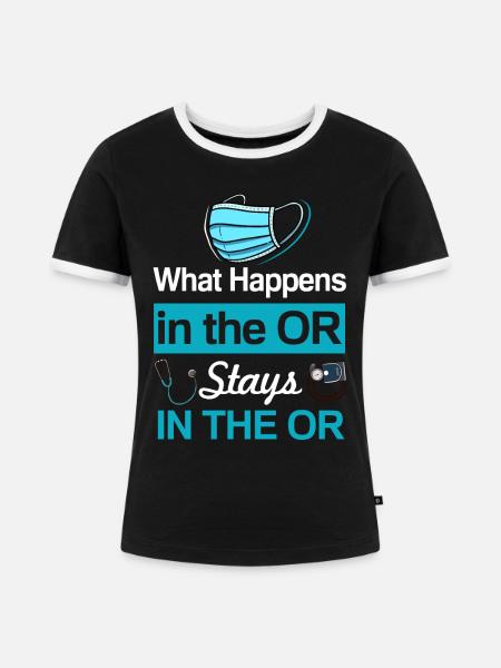 Scrub Tech OP-Techniker Chirurgischer Technologe - Frauen Kontrast-T-Shirt - Schwarz/Weiß