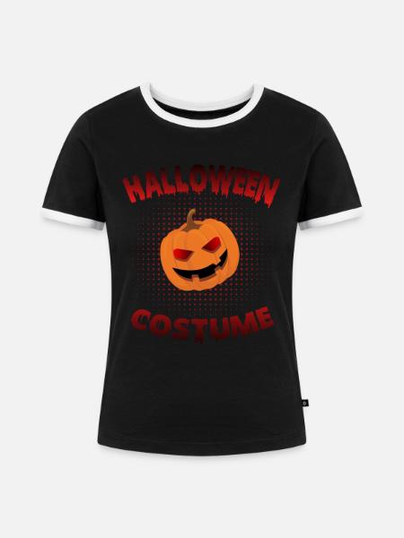 Halloween Kostüm - Frauen Kontrast-T-Shirt - Schwarz/Weiß