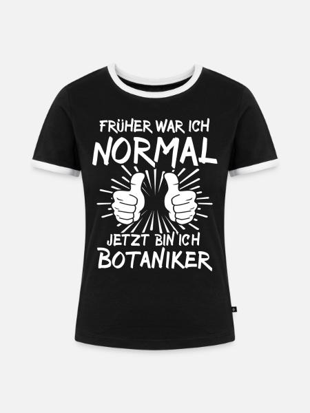 Botaniker - Frauen Kontrast-T-Shirt - Schwarz/Weiß