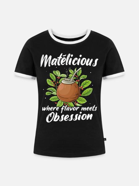 Mate Tee - Frauen Kontrast-T-Shirt - Schwarz/Weiß
