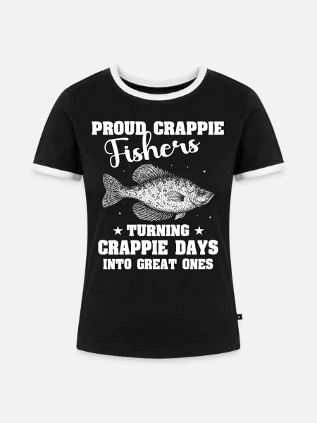 Sonnenbarsch Crappie Fish - Frauen Kontrast-T-Shirt - Schwarz/Weiß