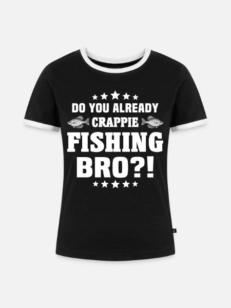 Crappie Fish - Frauen Kontrast-T-Shirt - Schwarz/Weiß