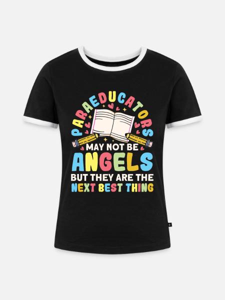 Klassenzimmer Assistent Parapro Paraprofessional - Frauen Kontrast-T-Shirt - Schwarz/Weiß