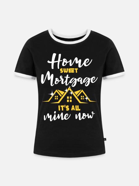 Eigenheim Hauskauf Hauskäufer - Frauen Kontrast-T-Shirt - Schwarz/Weiß