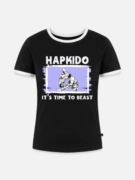 Hapkido Kämpfer Trainer Hapkido Dojo - Frauen Kontrast-T-Shirt - Schwarz/Weiß