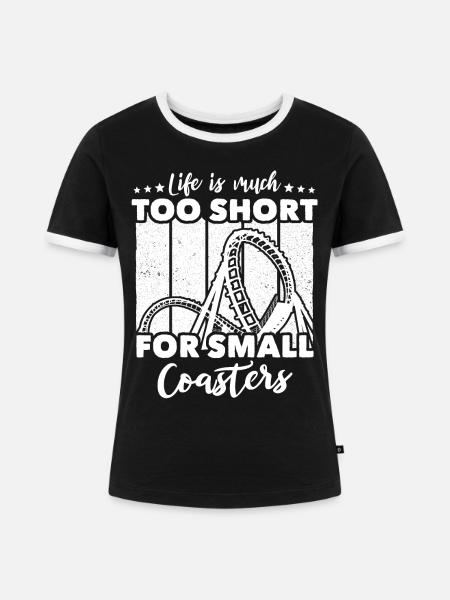 Roller Coaster - Frauen Kontrast-T-Shirt - Schwarz/Weiß
