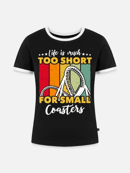 Achterbahn Achterbahnliebhaber - Frauen Kontrast-T-Shirt - Schwarz/Weiß