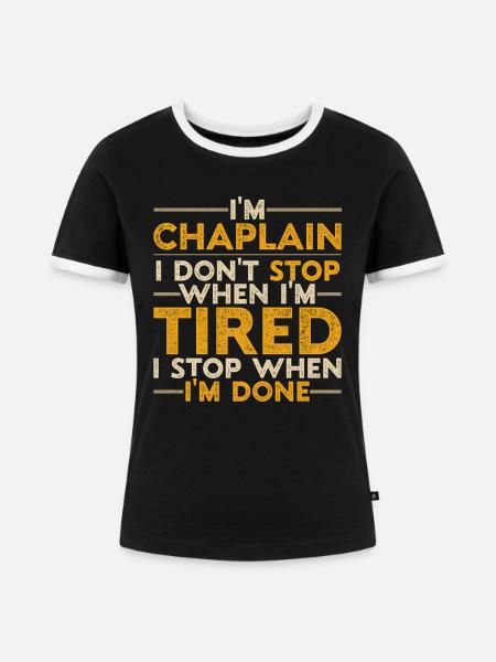 Kaplan Kleriker Pfarrer - Frauen Kontrast-T-Shirt - Schwarz/Weiß
