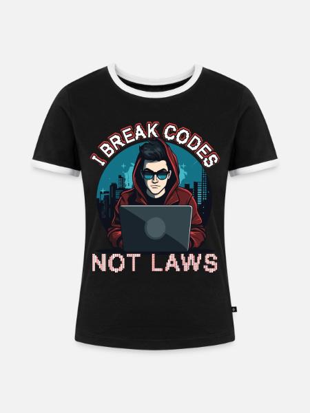 Ethischer Hacking -Analyst Ethische - Frauen Kontrast-T-Shirt - Schwarz/Weiß