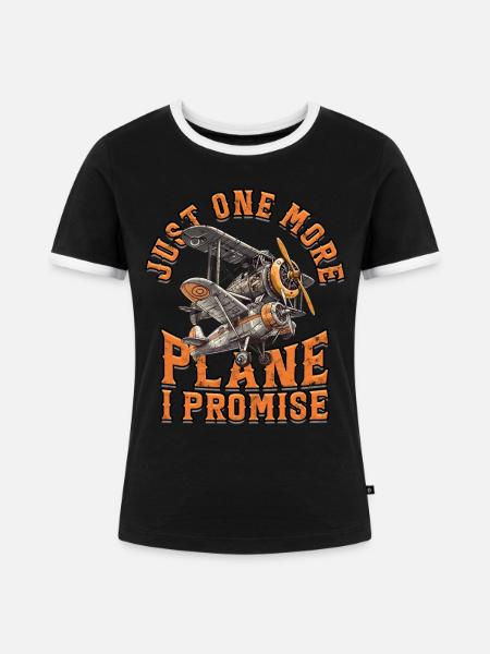 Modellflugzeug Modellflieger - Frauen Kontrast-T-Shirt - Schwarz/Weiß