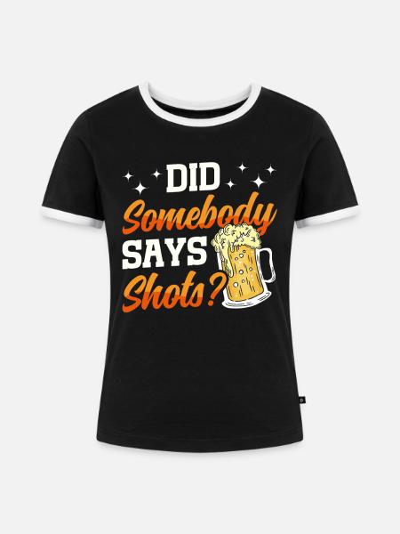 Crawled Pub Crawl Alcohol Drinking - Frauen Kontrast-T-Shirt - Schwarz/Weiß