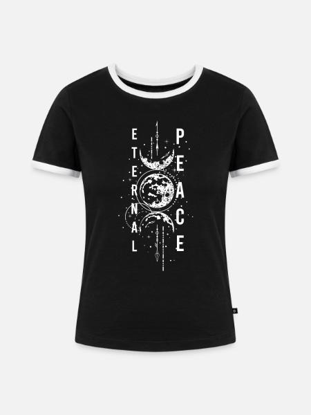 Okkultismus Estoterik Estoterisch - Frauen Kontrast-T-Shirt - Schwarz/Weiß