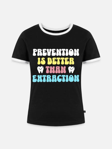 Dentist Zahnarzt - Frauen Kontrast-T-Shirt - Schwarz/Weiß