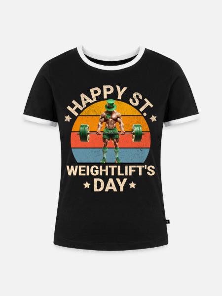 St. Patricks Day Pumpen - Frauen Kontrast-T-Shirt - Schwarz/Weiß