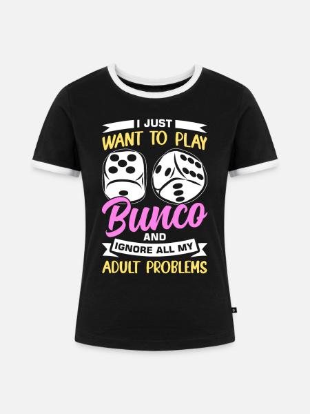 Bunco - Frauen Kontrast-T-Shirt - Schwarz/Weiß