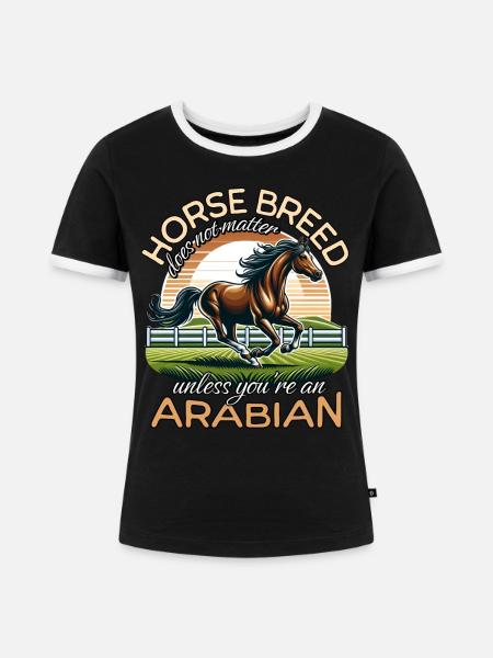 Araber - Frauen Kontrast-T-Shirt - Schwarz/Weiß