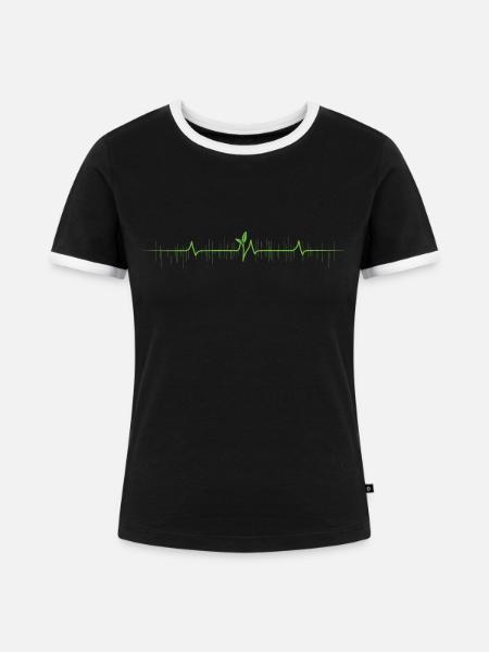 Microgreen Agriculture Gartenarbeit - Frauen Kontrast-T-Shirt - Schwarz/Weiß