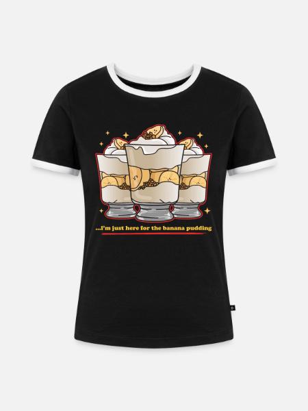 Bananenpudding Bananen-Pudding Geschenk - Frauen Kontrast-T-Shirt - Schwarz/Weiß