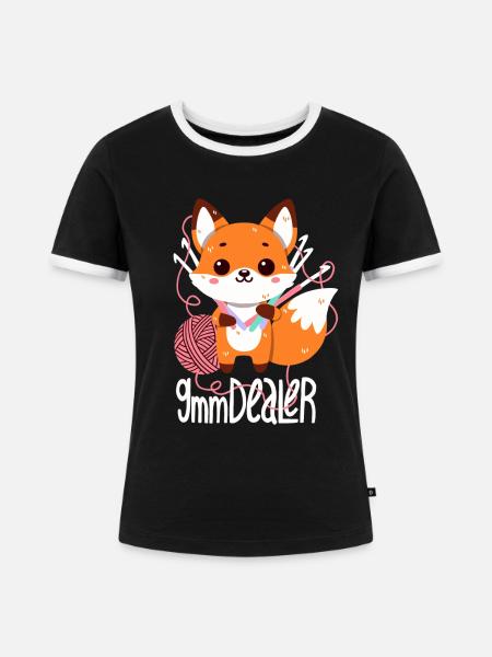 9mm Dealer - Frauen Kontrast-T-Shirt - Schwarz/Weiß