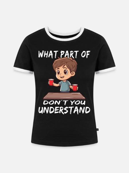 Stapeln Von Bechern Speed Stacker - Frauen Kontrast-T-Shirt - Schwarz/Weiß