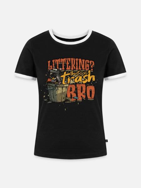Umweltschutz Umweltschützer - Frauen Kontrast-T-Shirt - Schwarz/Weiß
