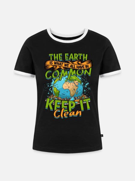 Umweltschützer Umweltschutz - Frauen Kontrast-T-Shirt - Schwarz/Weiß