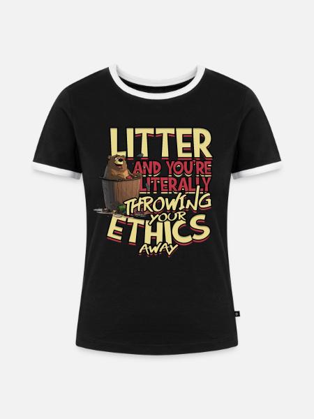 Umweltschutz Umweltschützer Klimaschutz - Frauen Kontrast-T-Shirt - Schwarz/Weiß