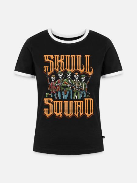 Ente Jagd Entenjagd - Frauen Kontrast-T-Shirt - Schwarz/Weiß